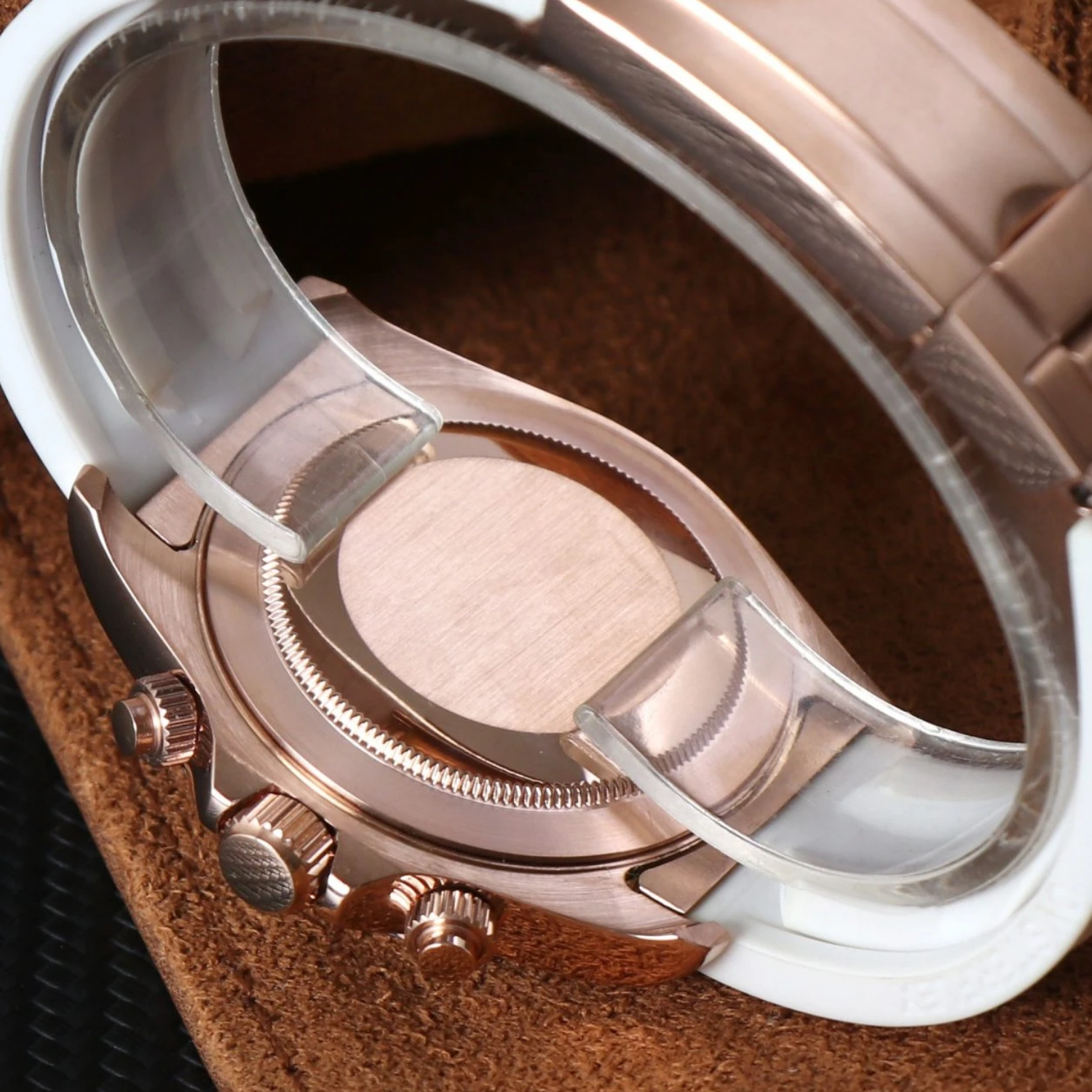 SEIKO MOD DAYTONA | OYSTERFLEX ROSE GOLD WHITE