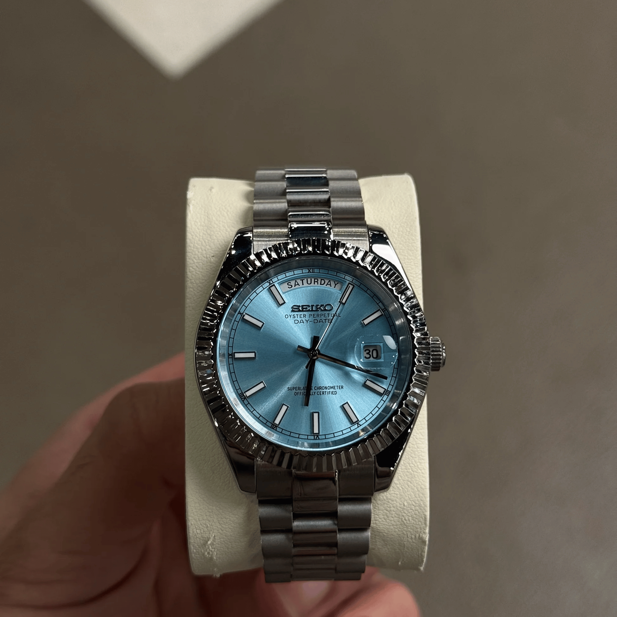 SEIKO MOD DAYDATE | SKY BLUE