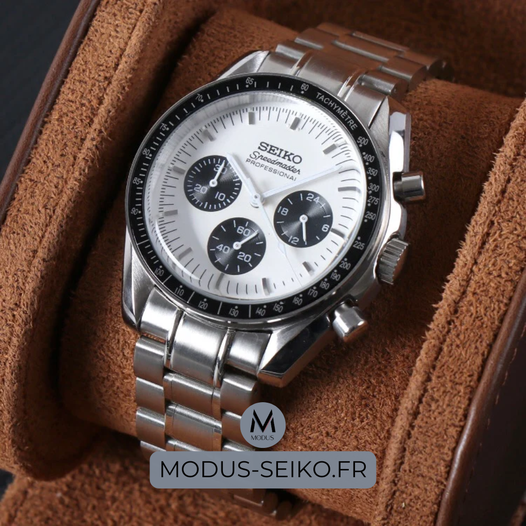 SEIKO MOD SPEEDMASTER | MOONWATCH BLACK WHITE