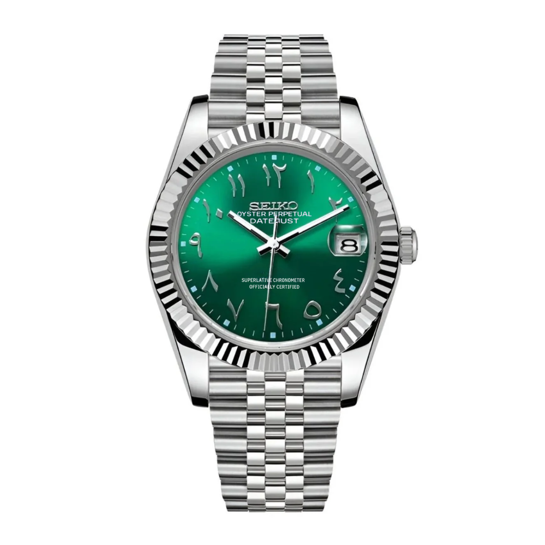 SEIKO MOD DATEJUST | ARABIC GREEN