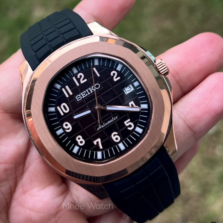 SEIKO MOD AQUANAUT | ROSE GOLD BLACK