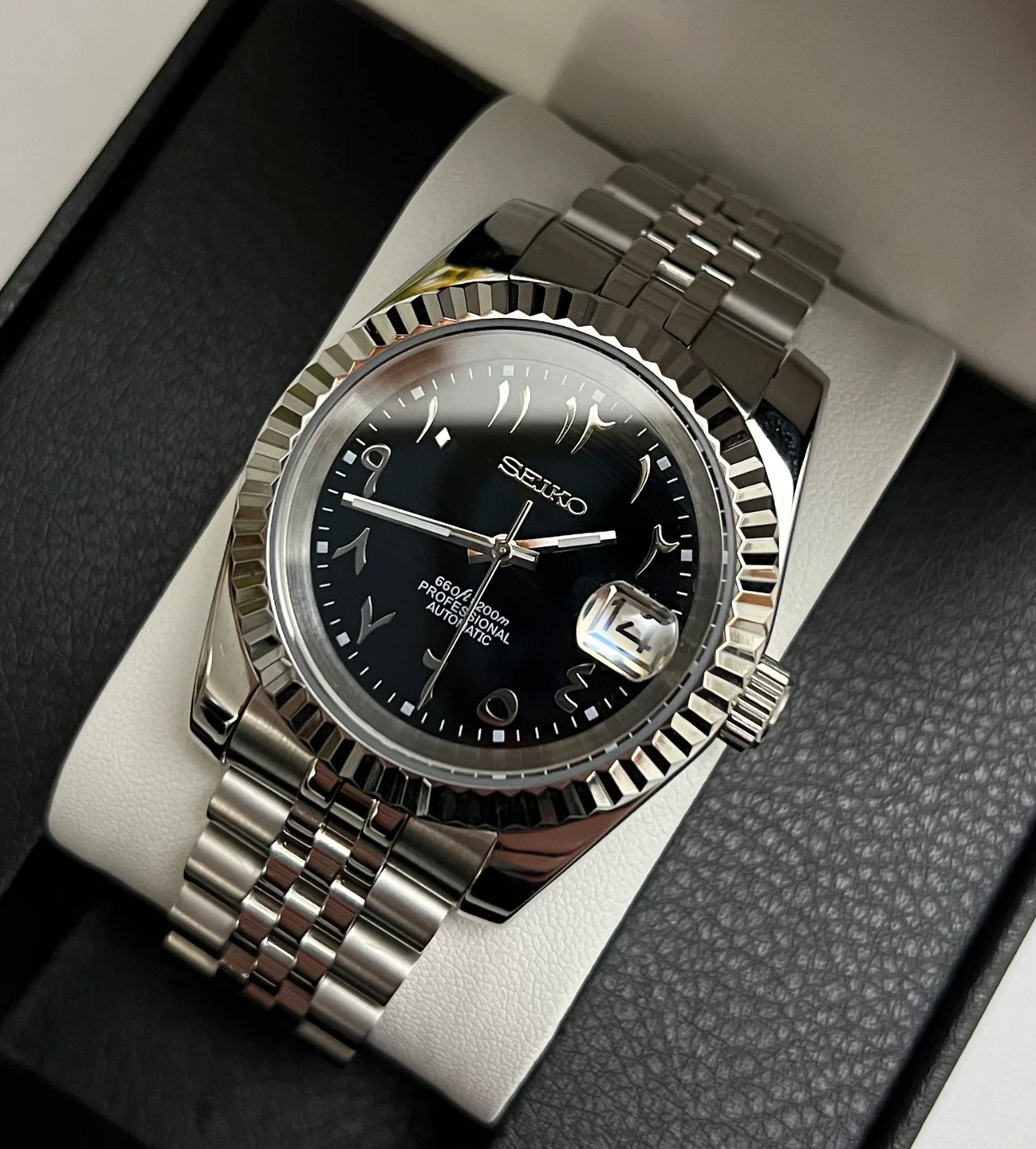 SEIKO MOD DATEJUST | ARABIC BLACK