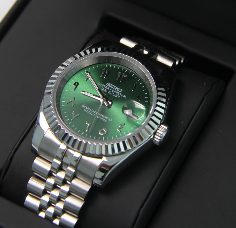 SEIKO MOD DATEJUST | ARABIC GREEN