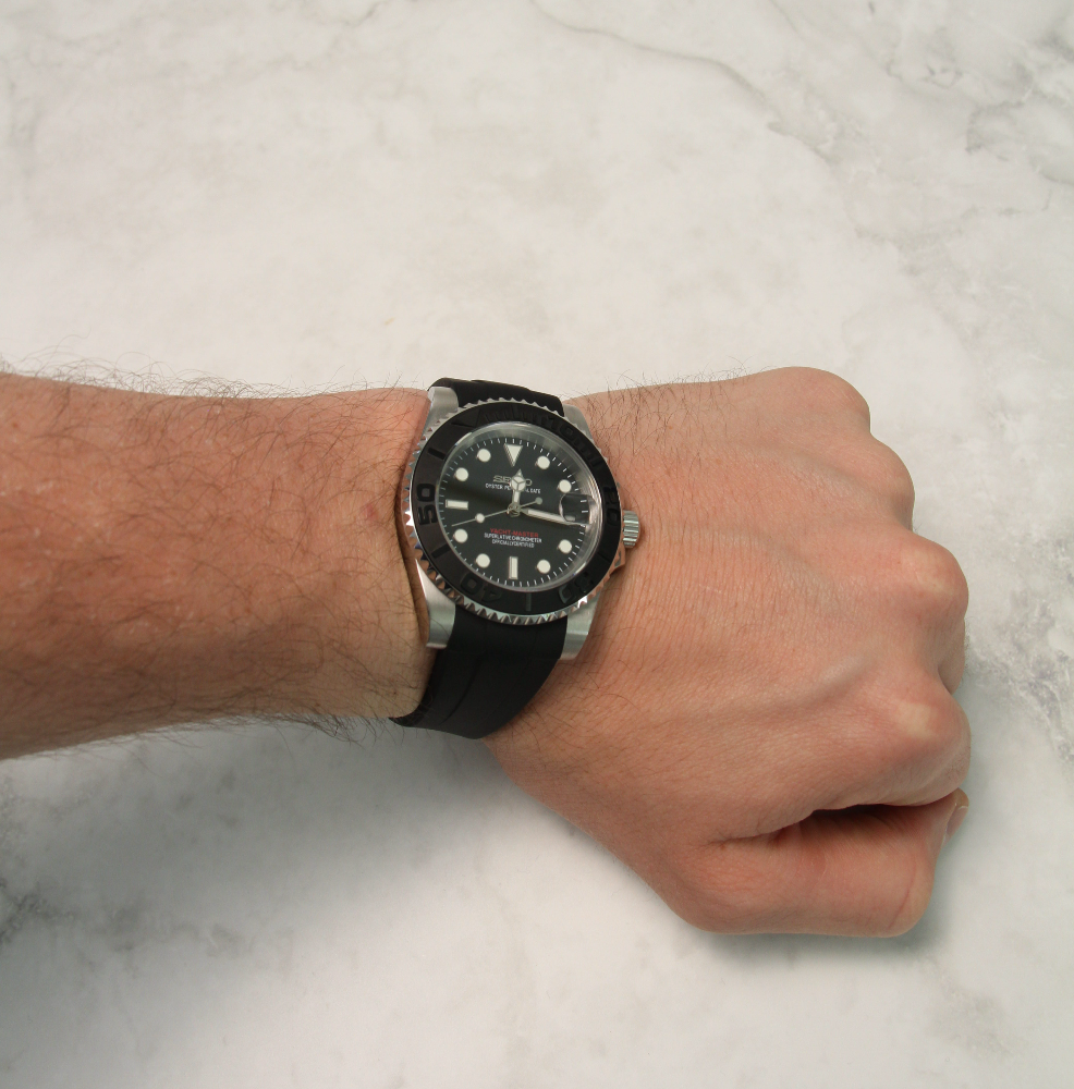 SEIKO MOD YACHTMASTER | BLACK SILVER