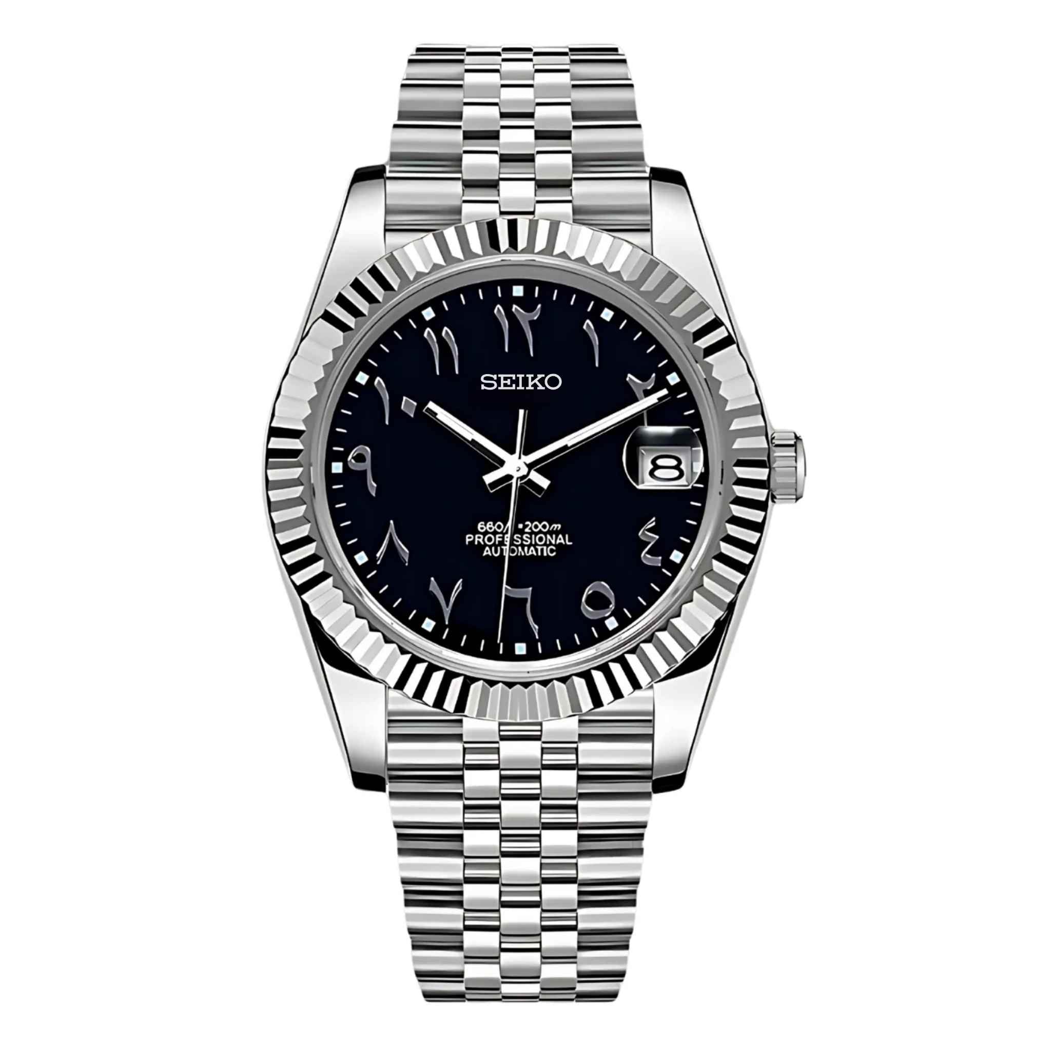 SEIKO MOD DATEJUST | ARABIC BLACK