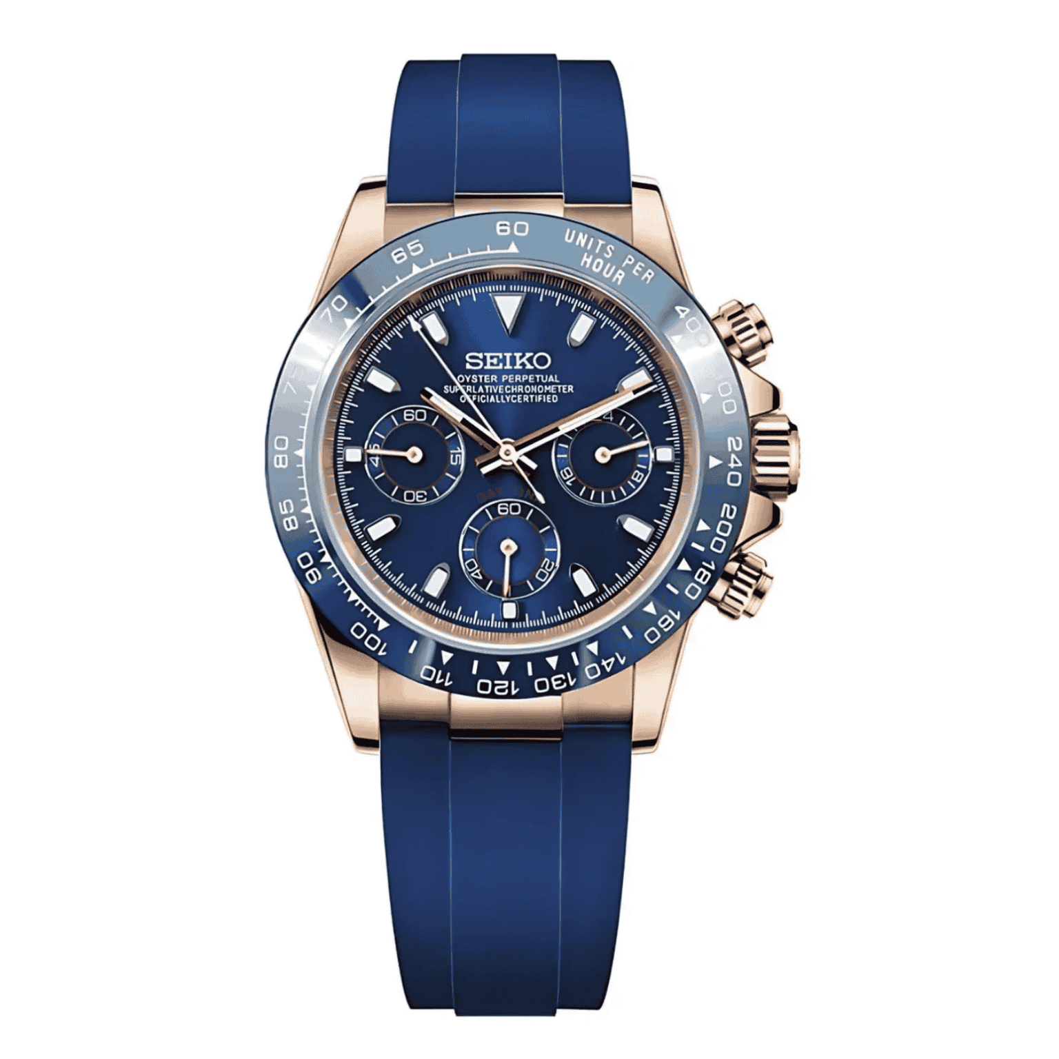 SEIKO MOD DAYTONA | ROSE GOLD BLUE